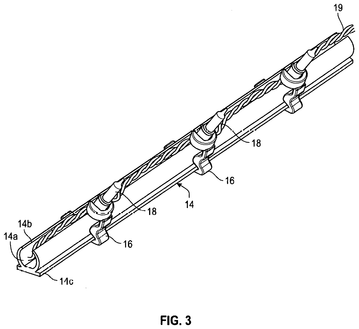 Decorative lighting system with improved support framework assembly