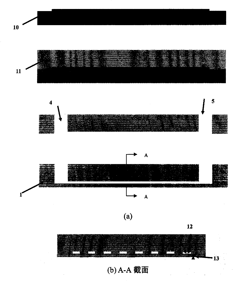 Split type micro-electric mechanic system and preparation method thereof