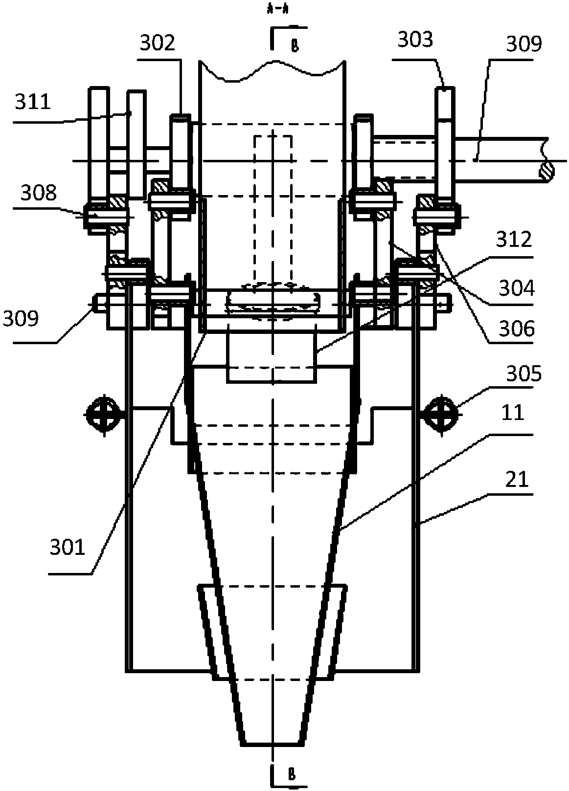 Combined duck bill for transplanter