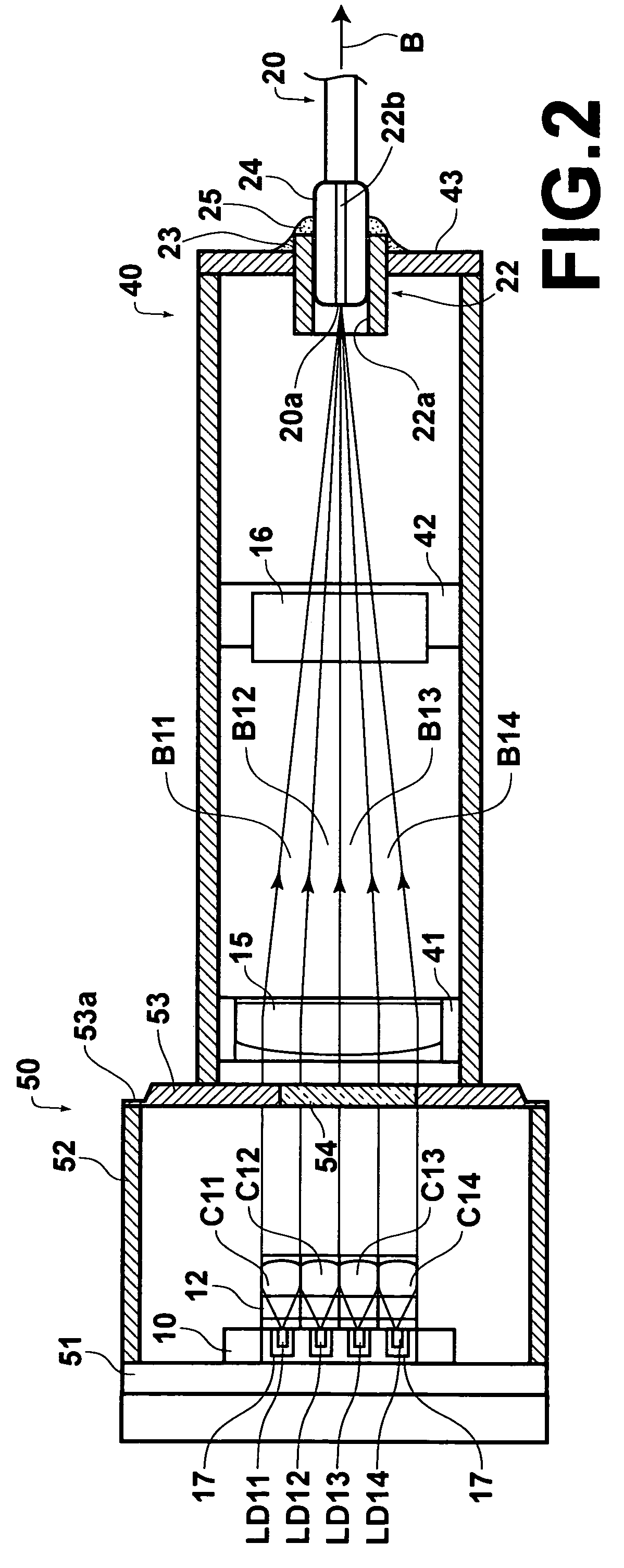 Laser module with sealed packages having reduced total volume