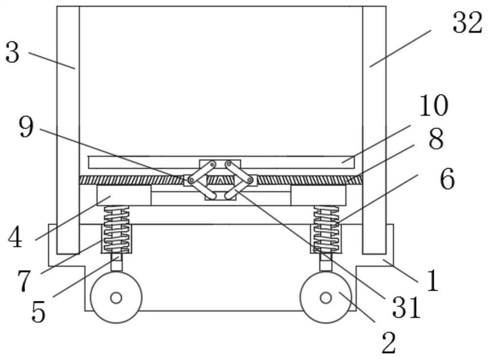 Auxiliary stabilizing and protecting structure for clinical therapeutic apparatus in neurology department