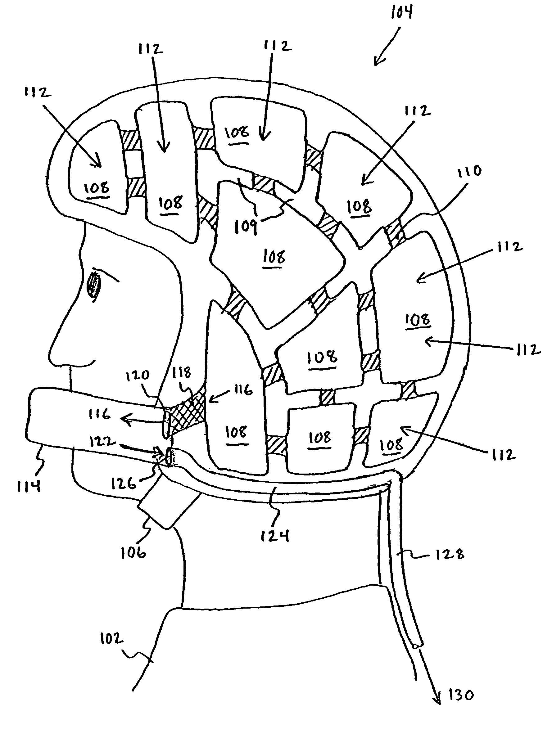 Protective helmet for air extraction from snow