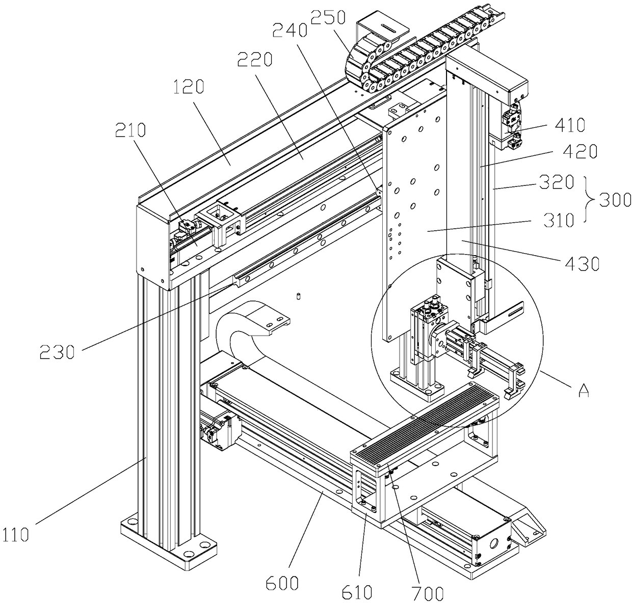 Film tearing device for adhesive tape sticking machine