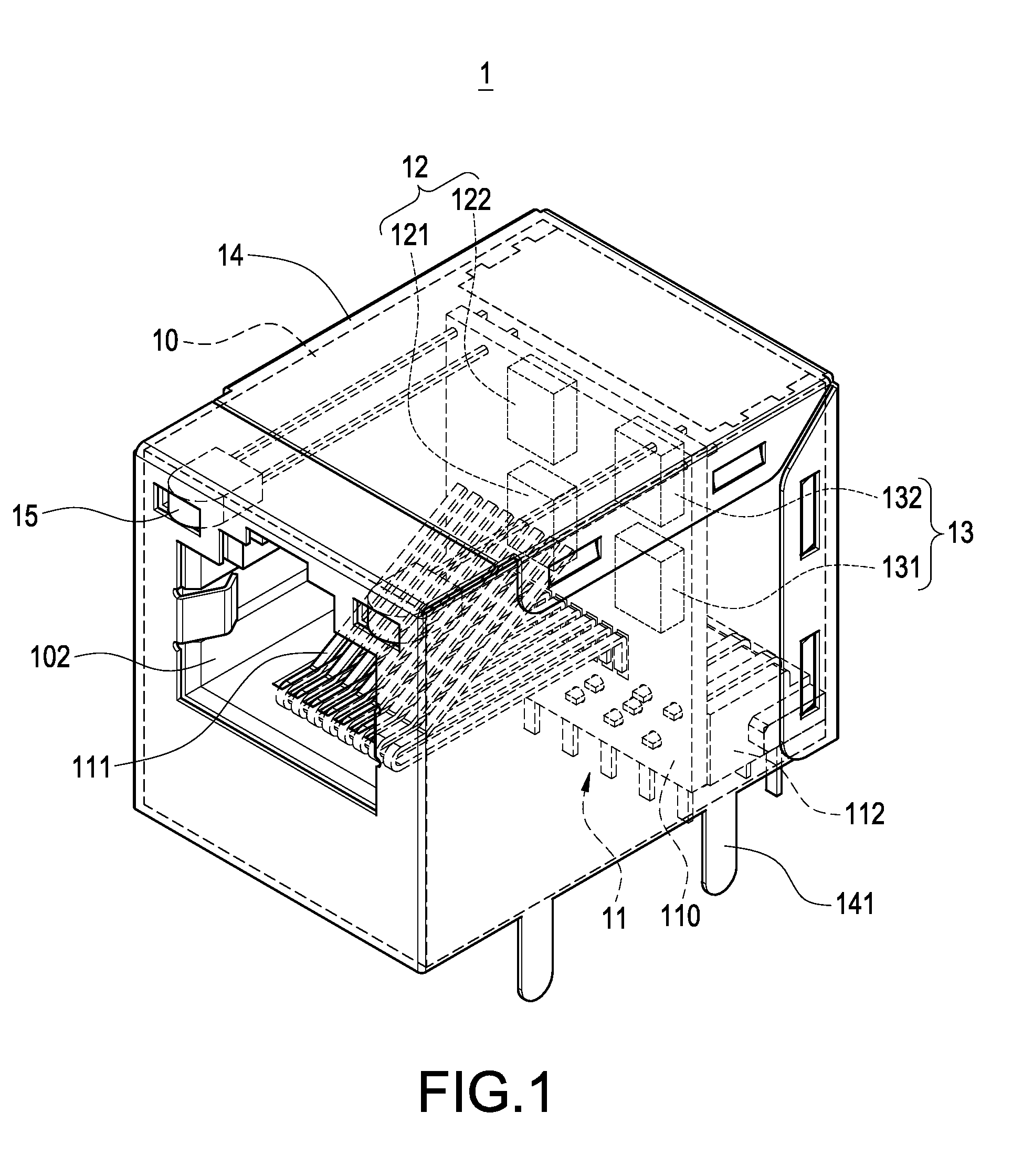 Connector having protection components