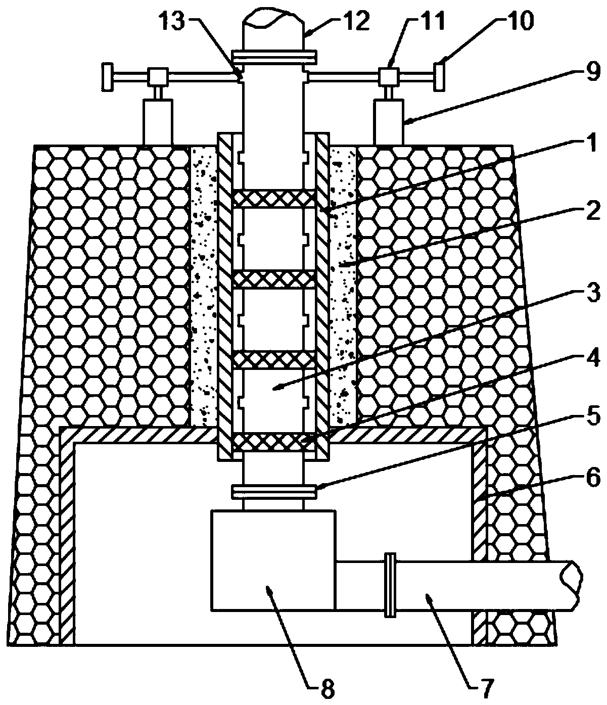 Sleeving type underground conveying device for tailing paste filling