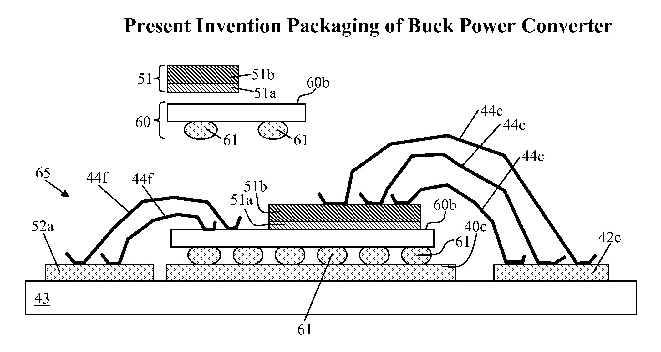 Multi-die DC-DC Buck Power Converter with Efficient Packaging