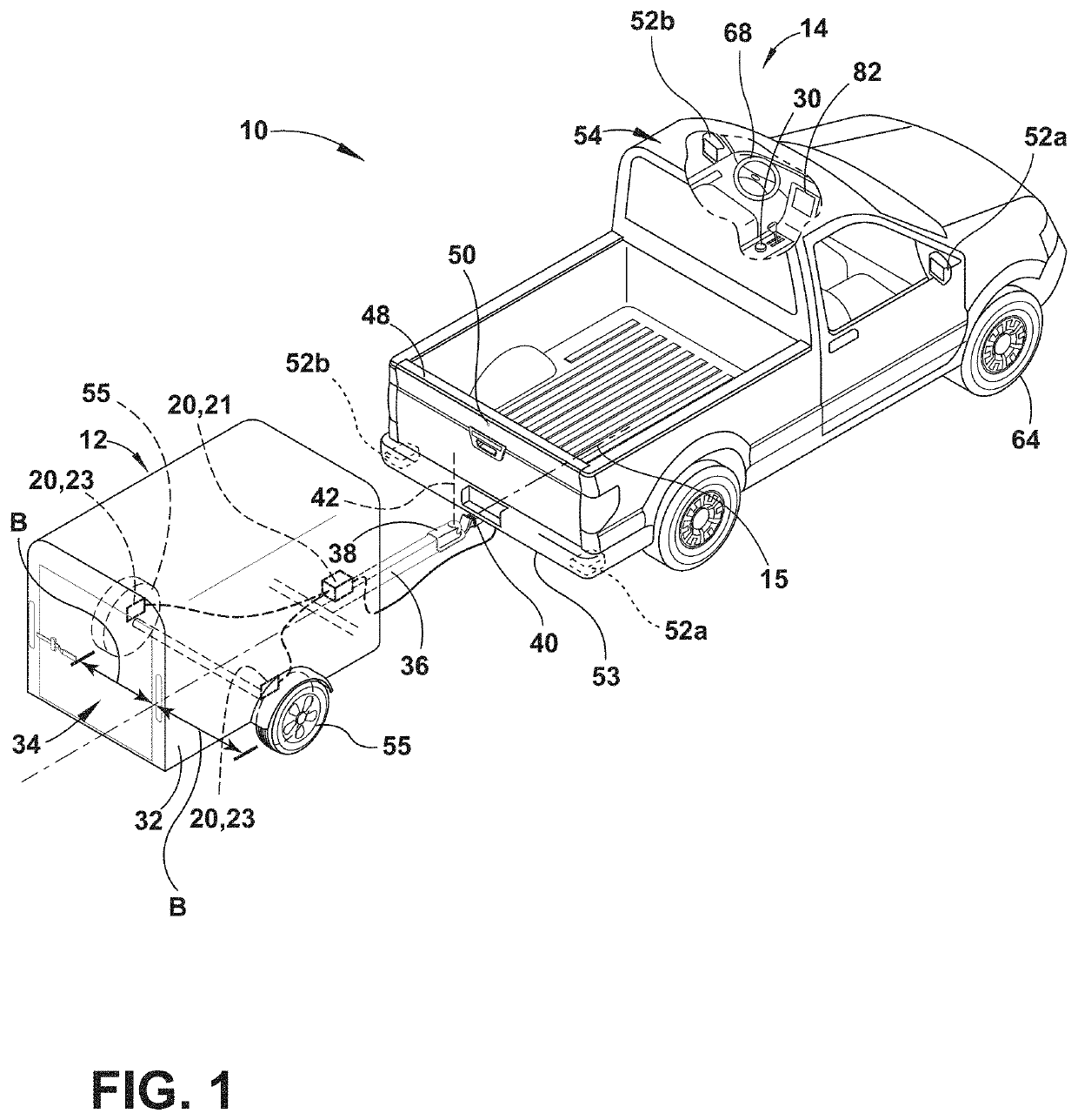 Hitch angle detection using automotive radar