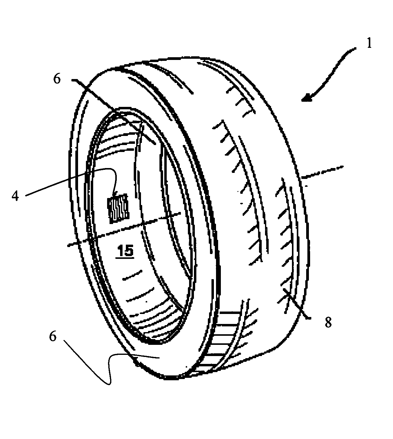 Integrated self-powered tire revolution counter