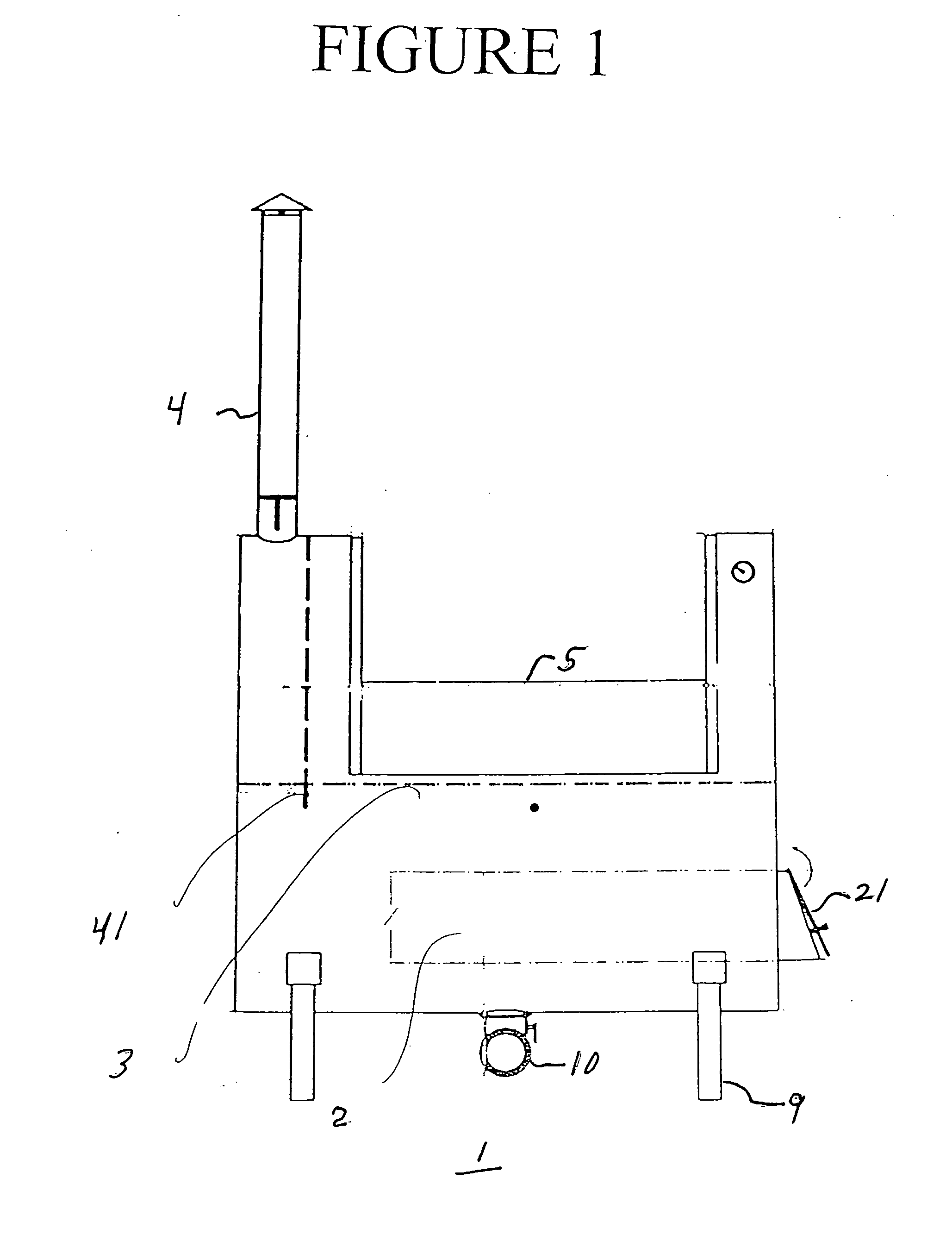 Outdoor cooker having improved heat and combustion gas controls