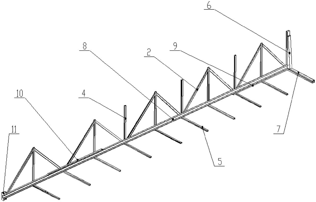 Telescopic boom structure and bridge inspection vehicle