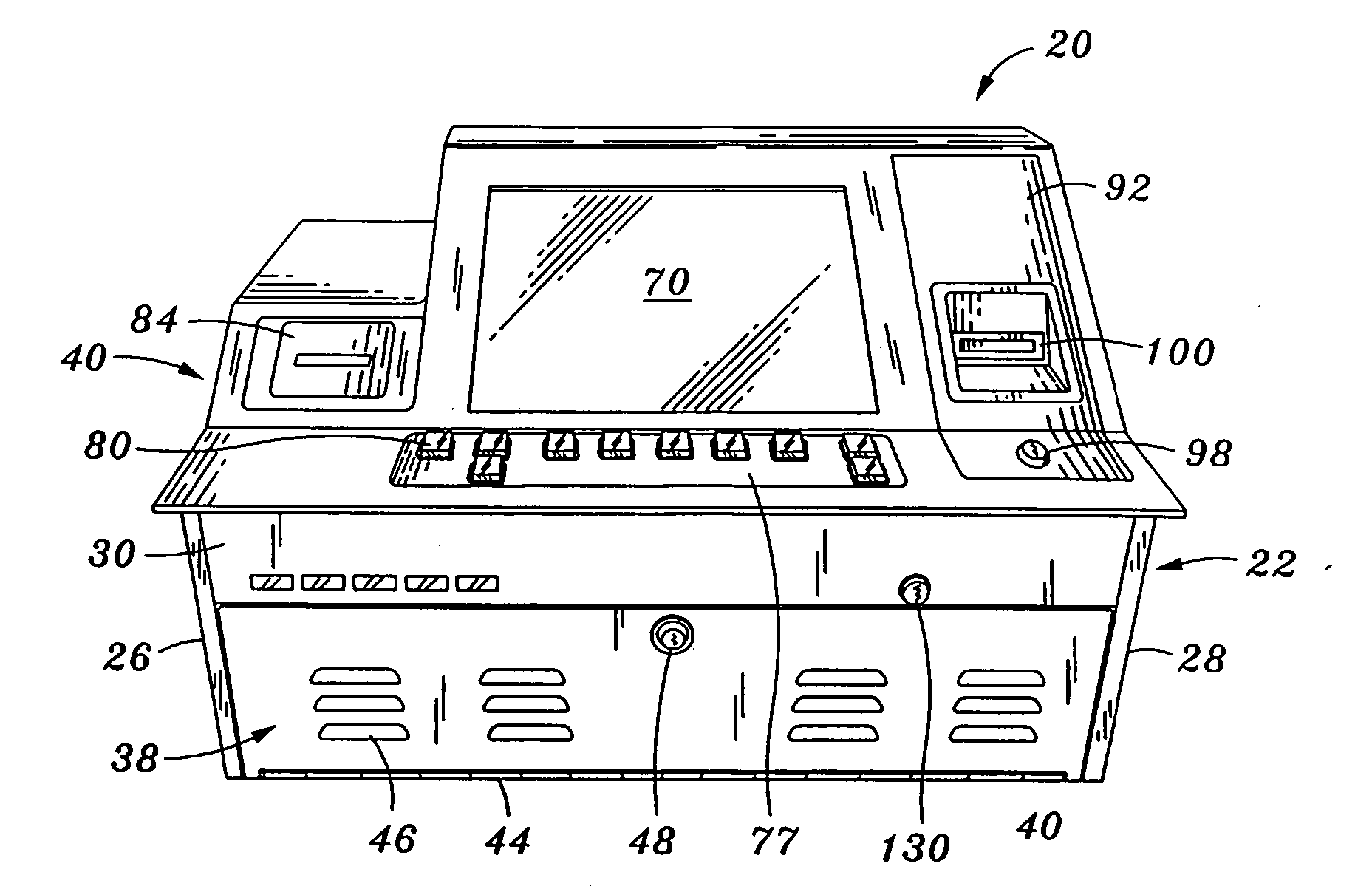 Air cooling configuration for gaming machine