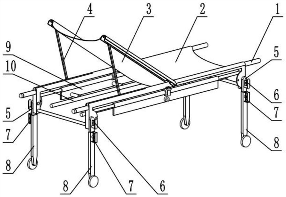 An adjustable medical stretcher