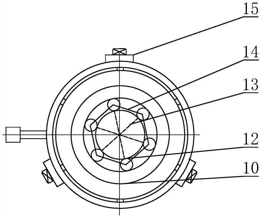 Powder-liquid stirring and mixing device based on magnetic force driving