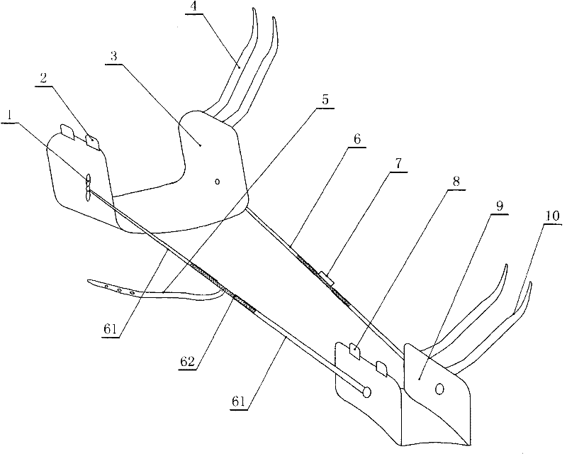 Medical adjustable fixing device used after achilles tendon rupture surgery