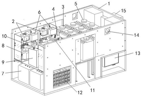 Military sterilization and disinfection electrolyzed water spraying vehicle