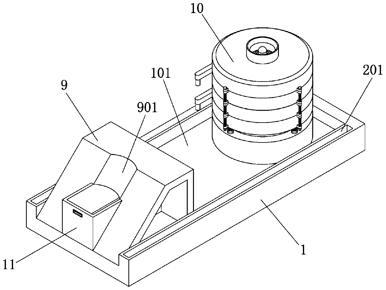 Two-stage raw material crushing device for industrial production of zinc sulfate