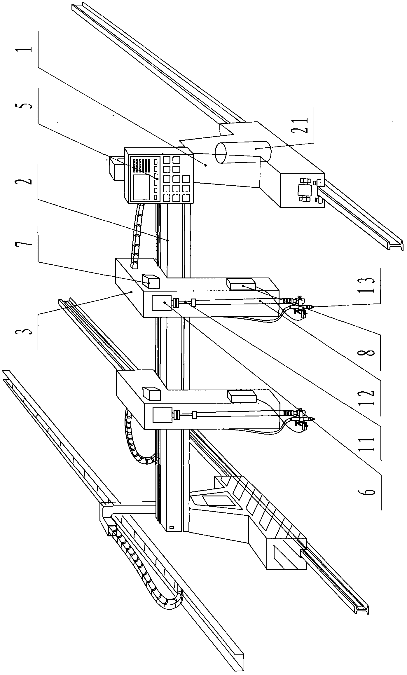 Numerical control plasma flame cutting machine