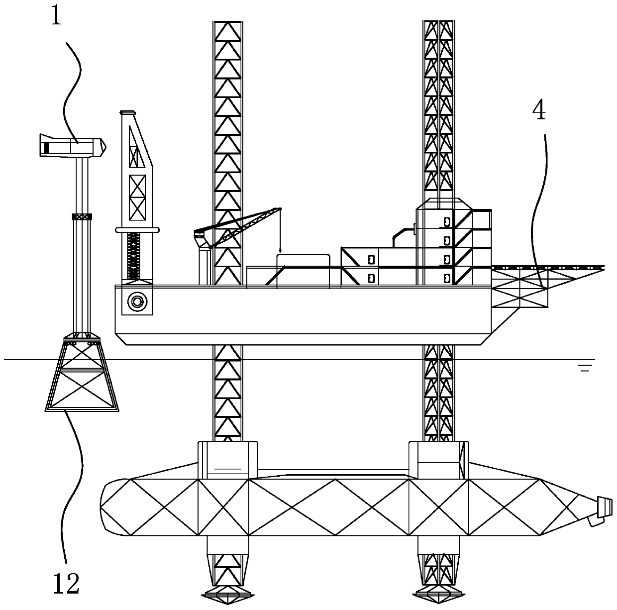 Offshore wind turbine installation method and installation system