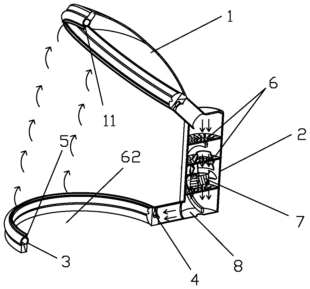 Air wall type extractor hood