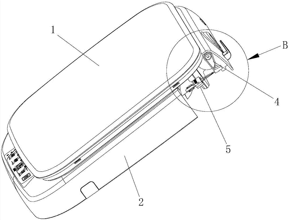 Safety control structure for opening and closing of upper cover