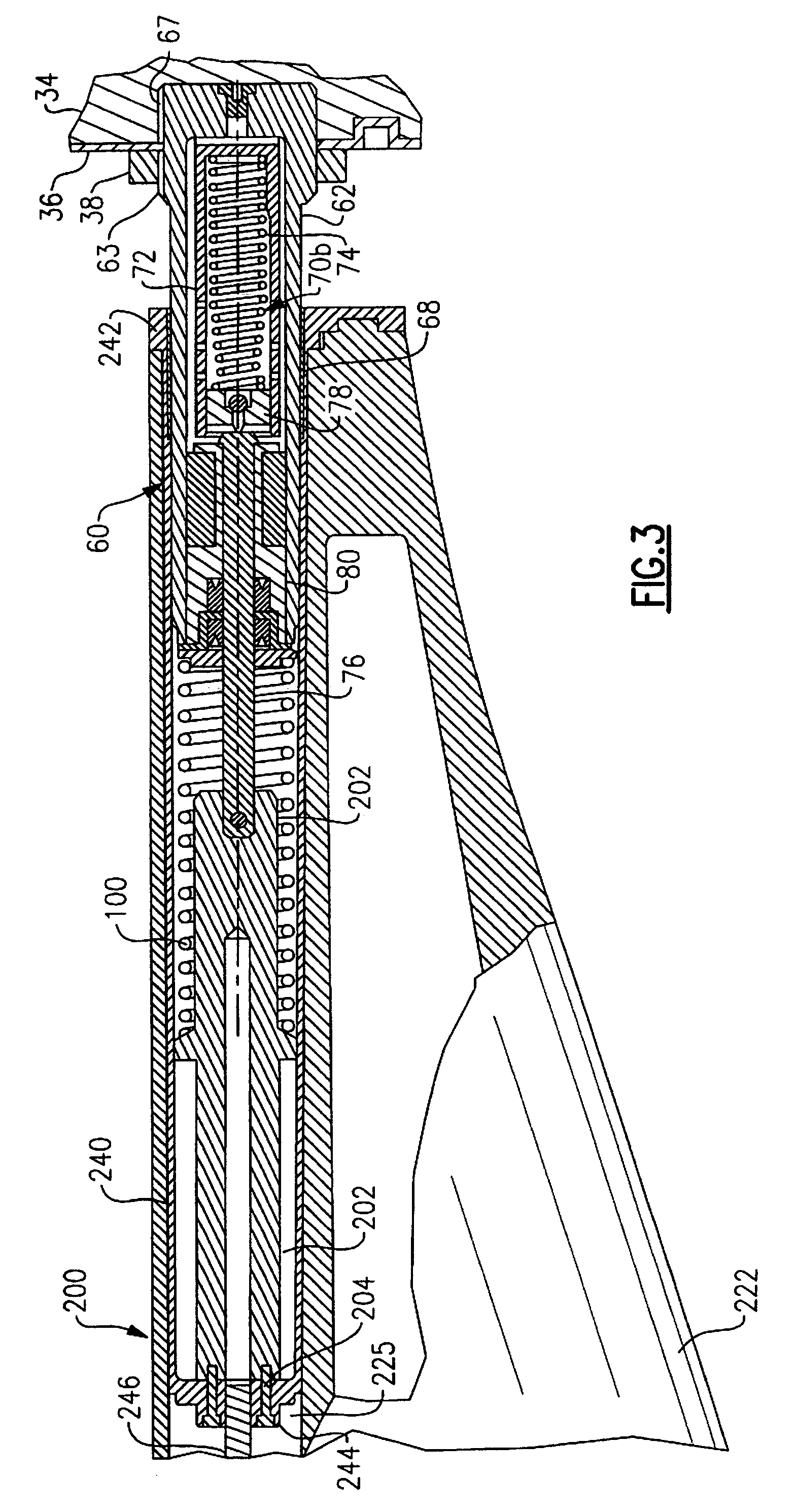 Hydraulic recoil buffer assembly