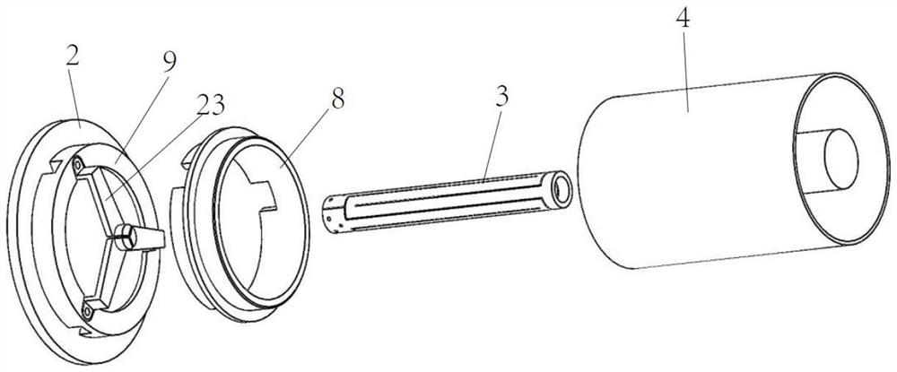 Crystal growing furnace based on power descent method and crystal growing method