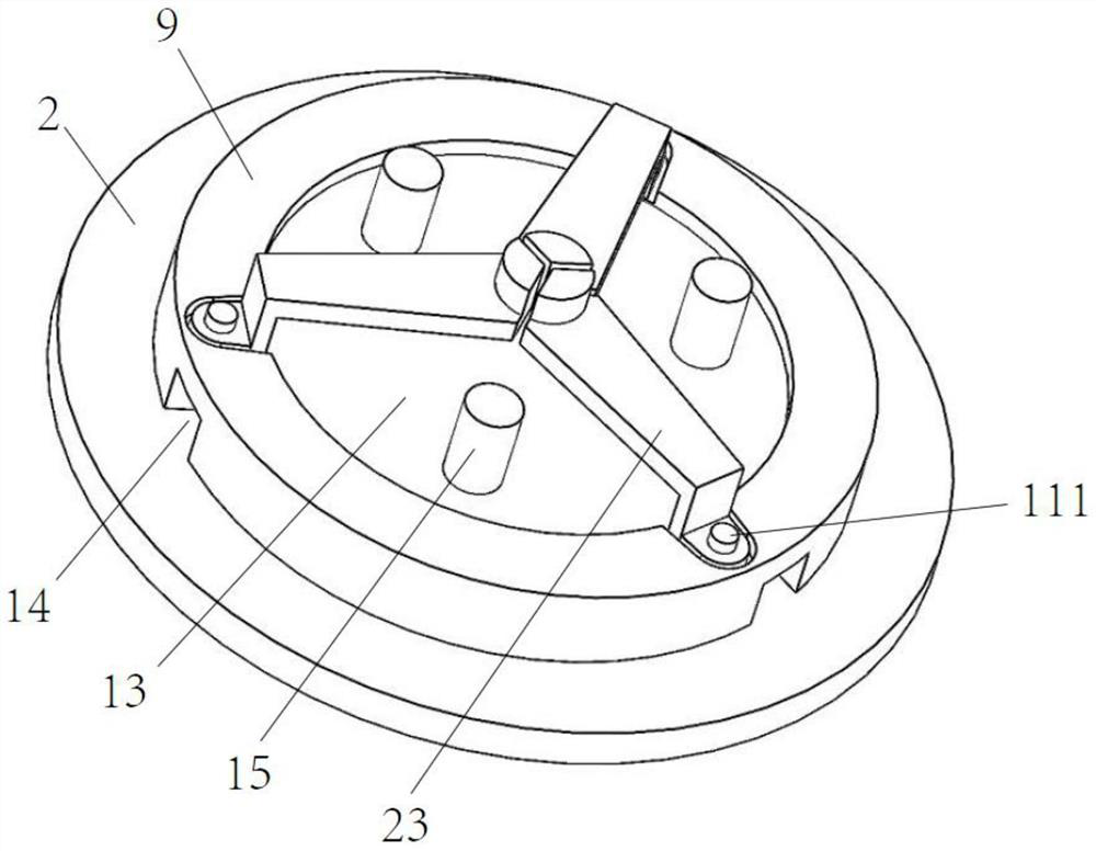 Crystal growing furnace based on power descent method and crystal growing method