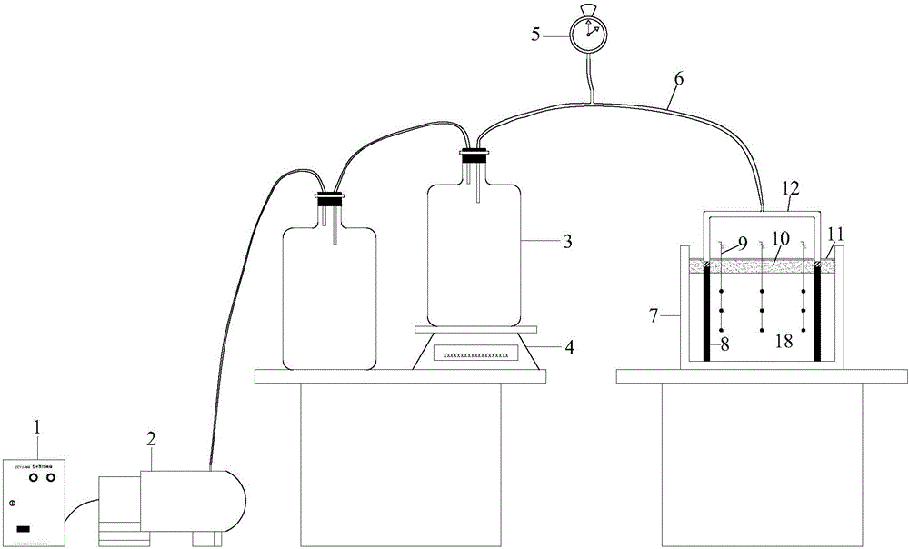 Tubular EKG gradual advancing electrochemical grouting soft foundation reinforcement experiment method and device