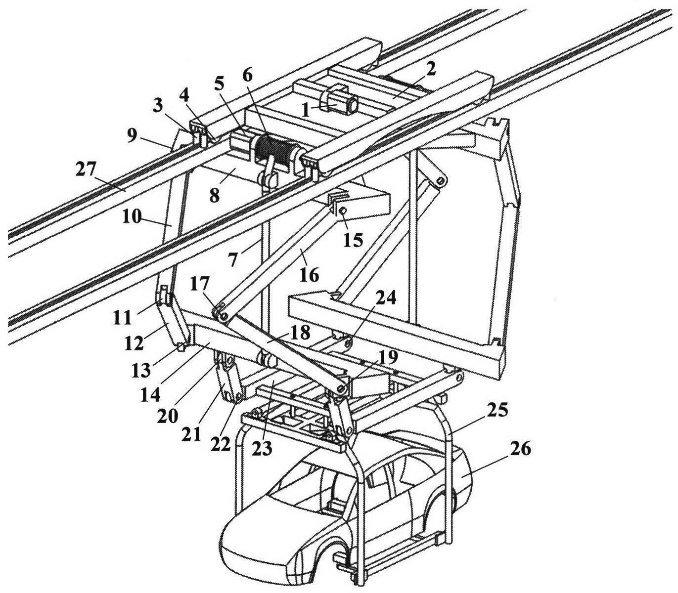 Cable traction automobile coating conveyor