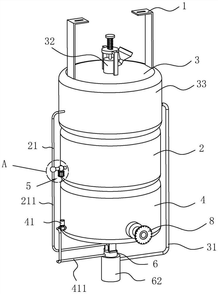 A suspended water mist fire extinguishing system