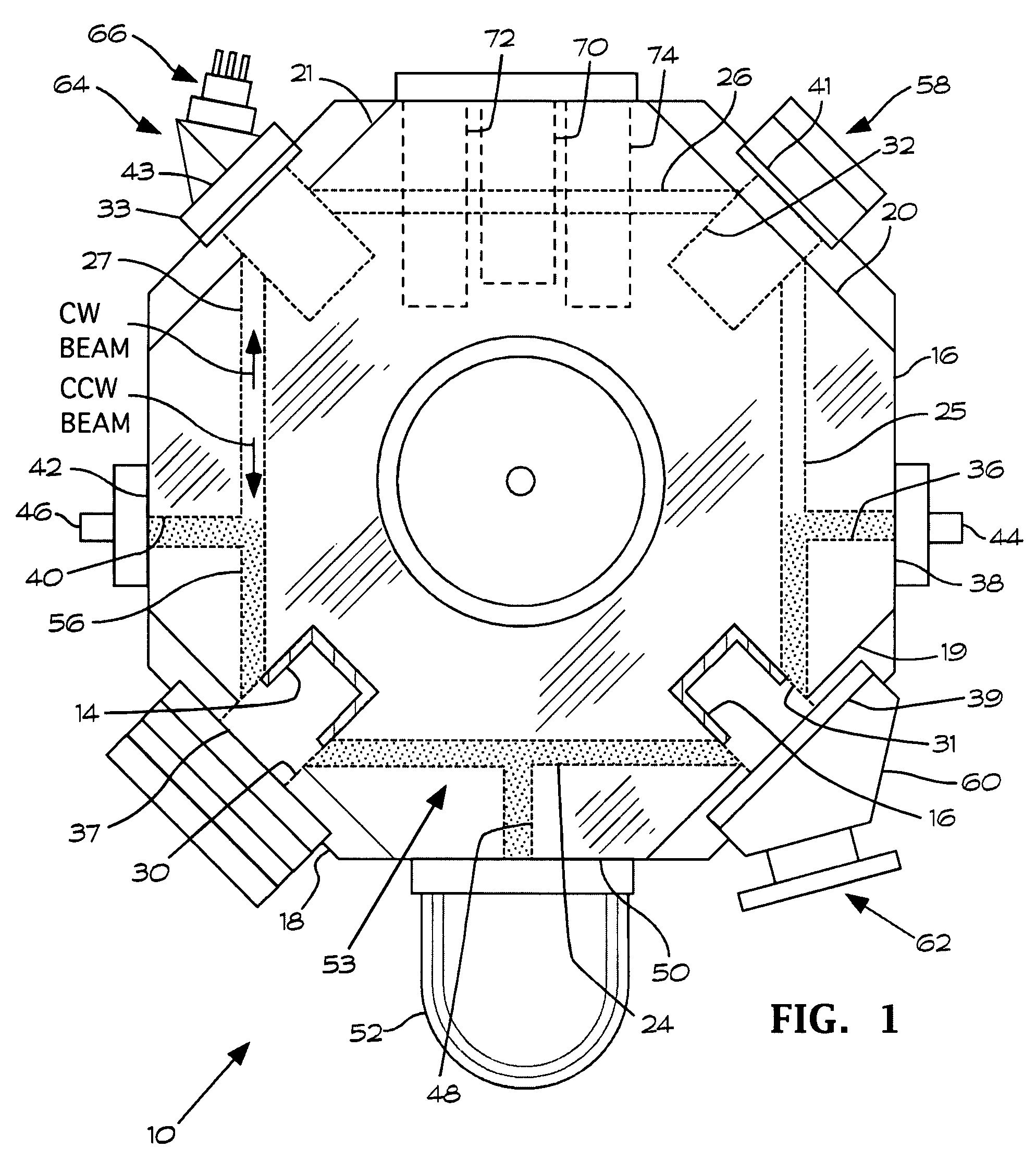 Plasma shunting apparatus and method for ring laser gyroscope