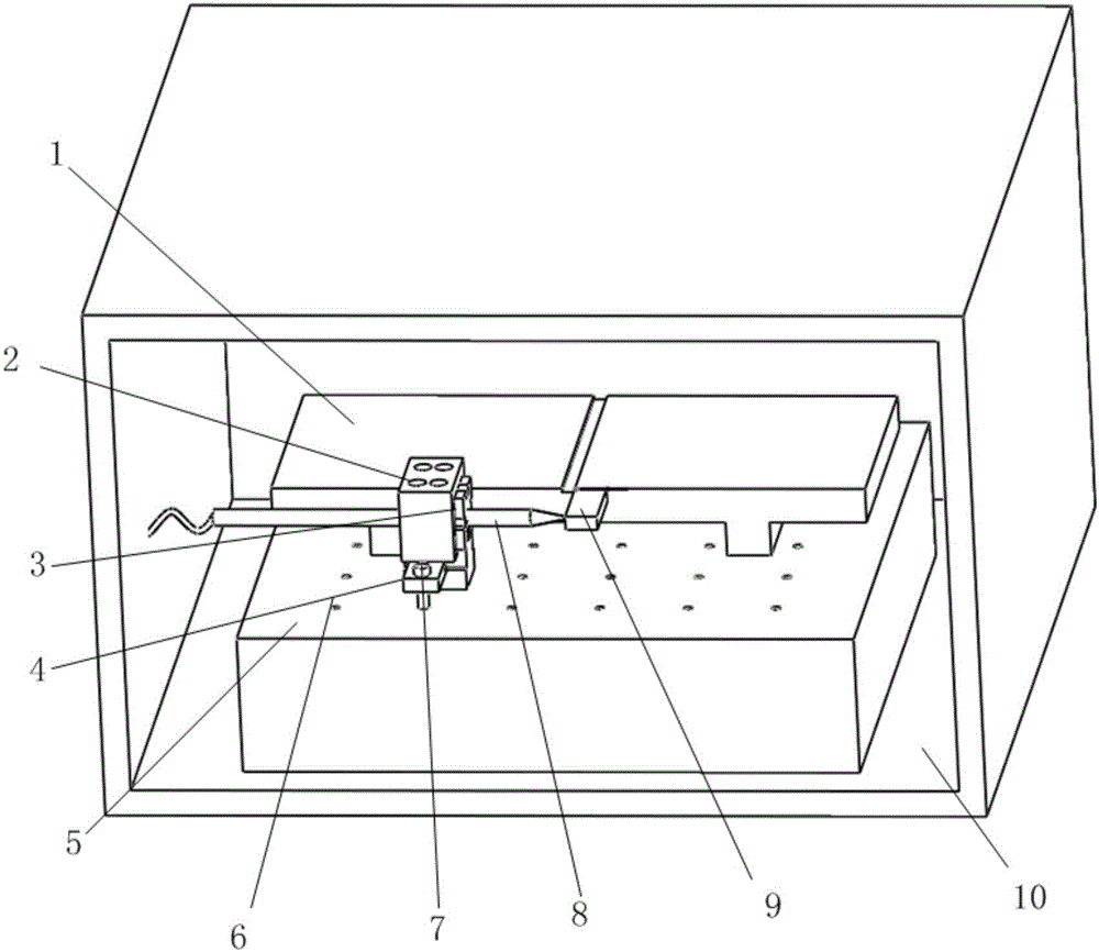 Measurement experiment device and determining method for thermal deformation critical point of numerical control machine tool