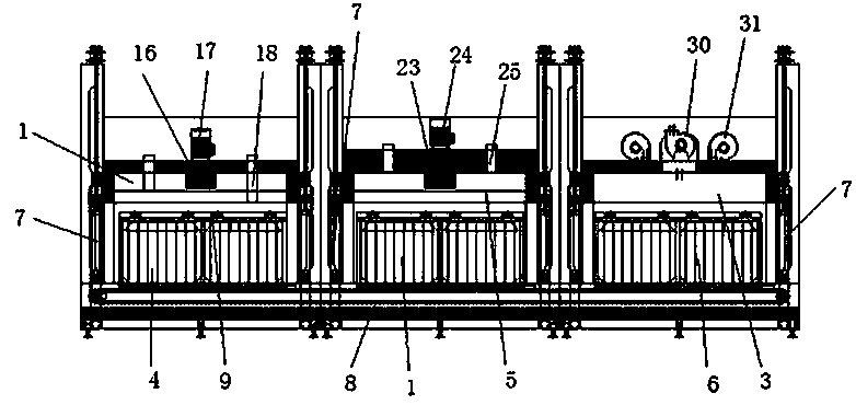 Anti-cracking electrode plate coating sintering process for dirt water treatment