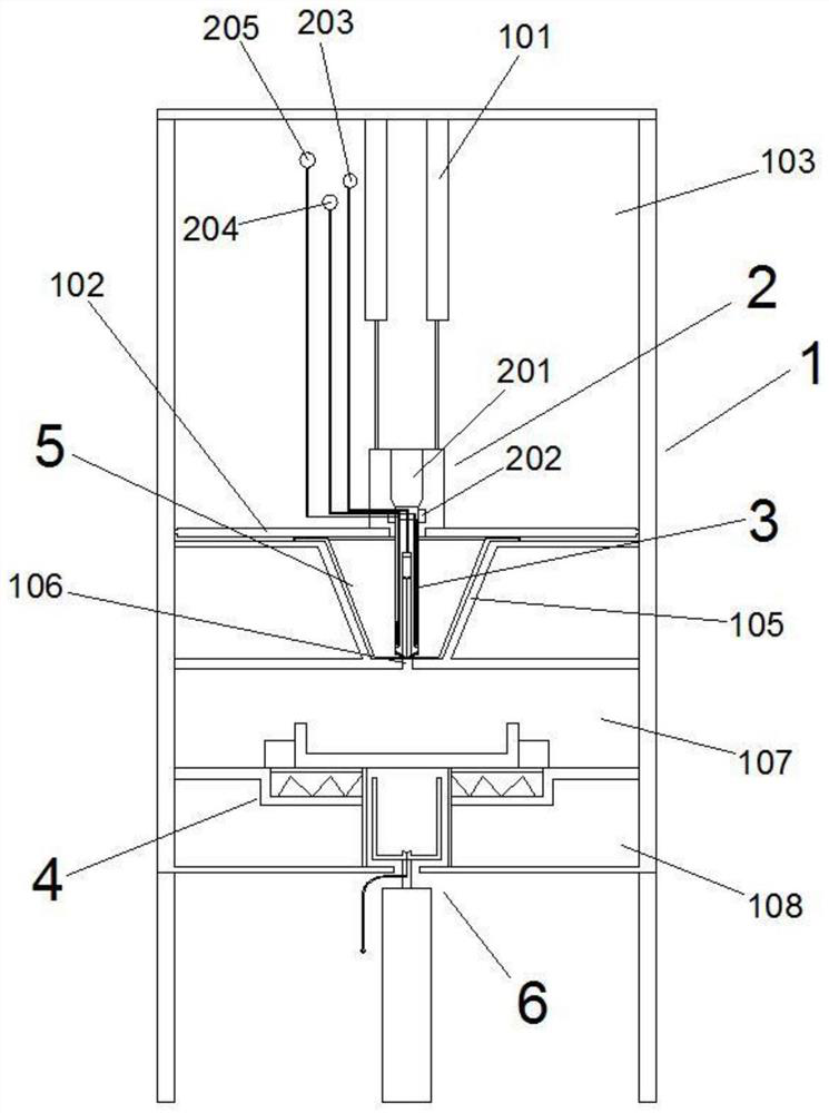 Pretreatment device for excrement sample detection in intensive care unit