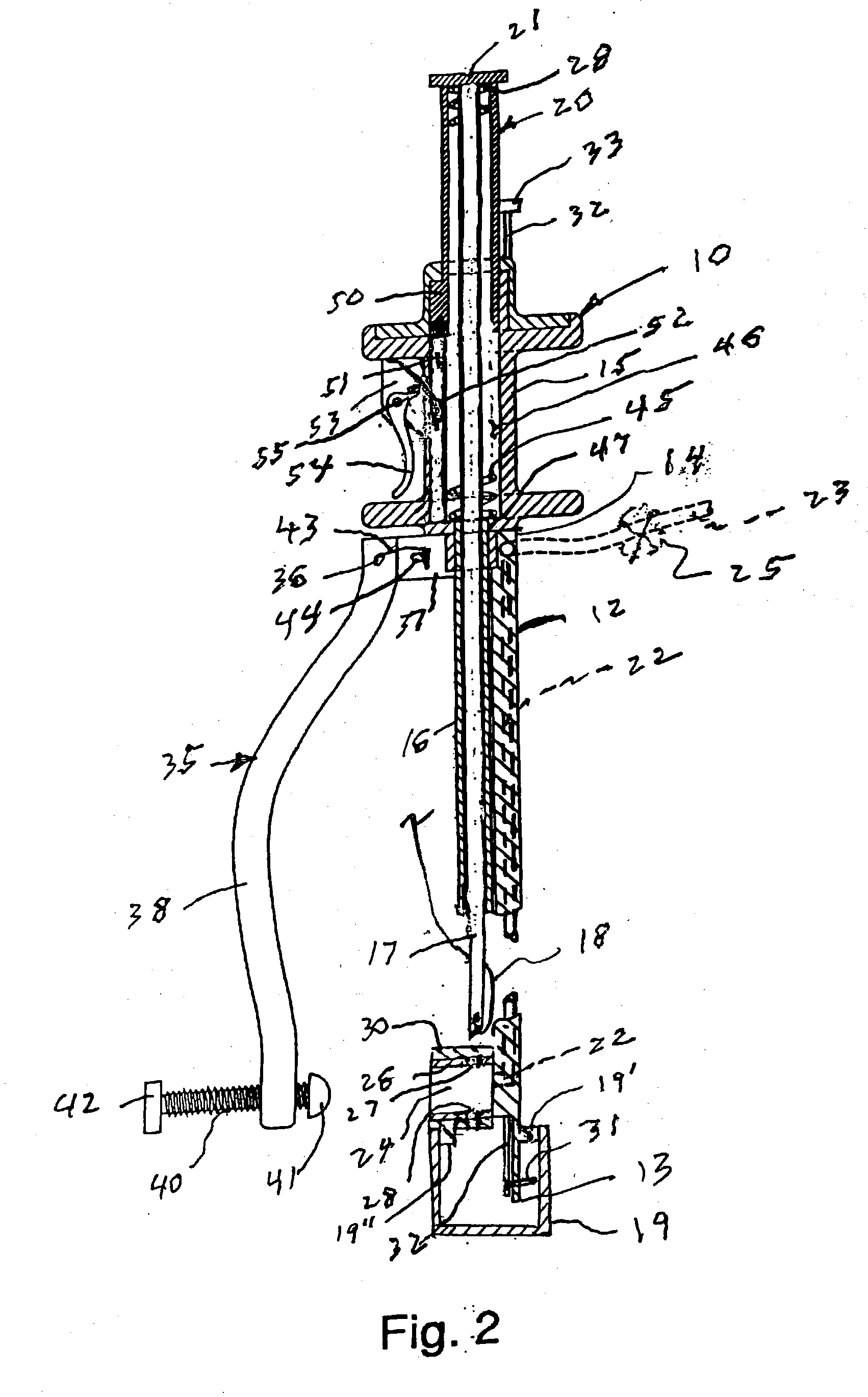 Surgical instrument for endoscopic suturing of deep subcutaneous tissue