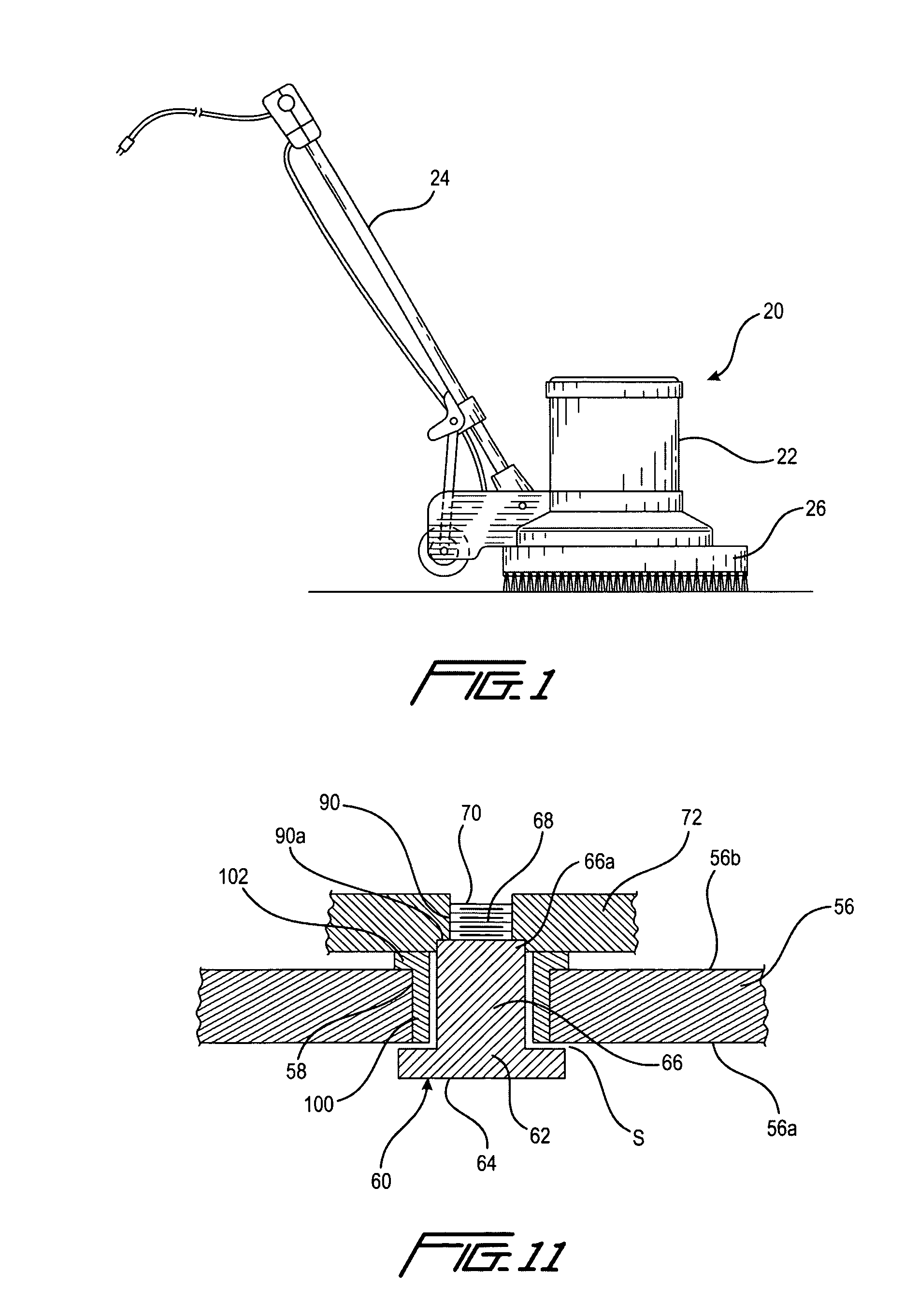 Mounting adapter for concrete surface processing tool