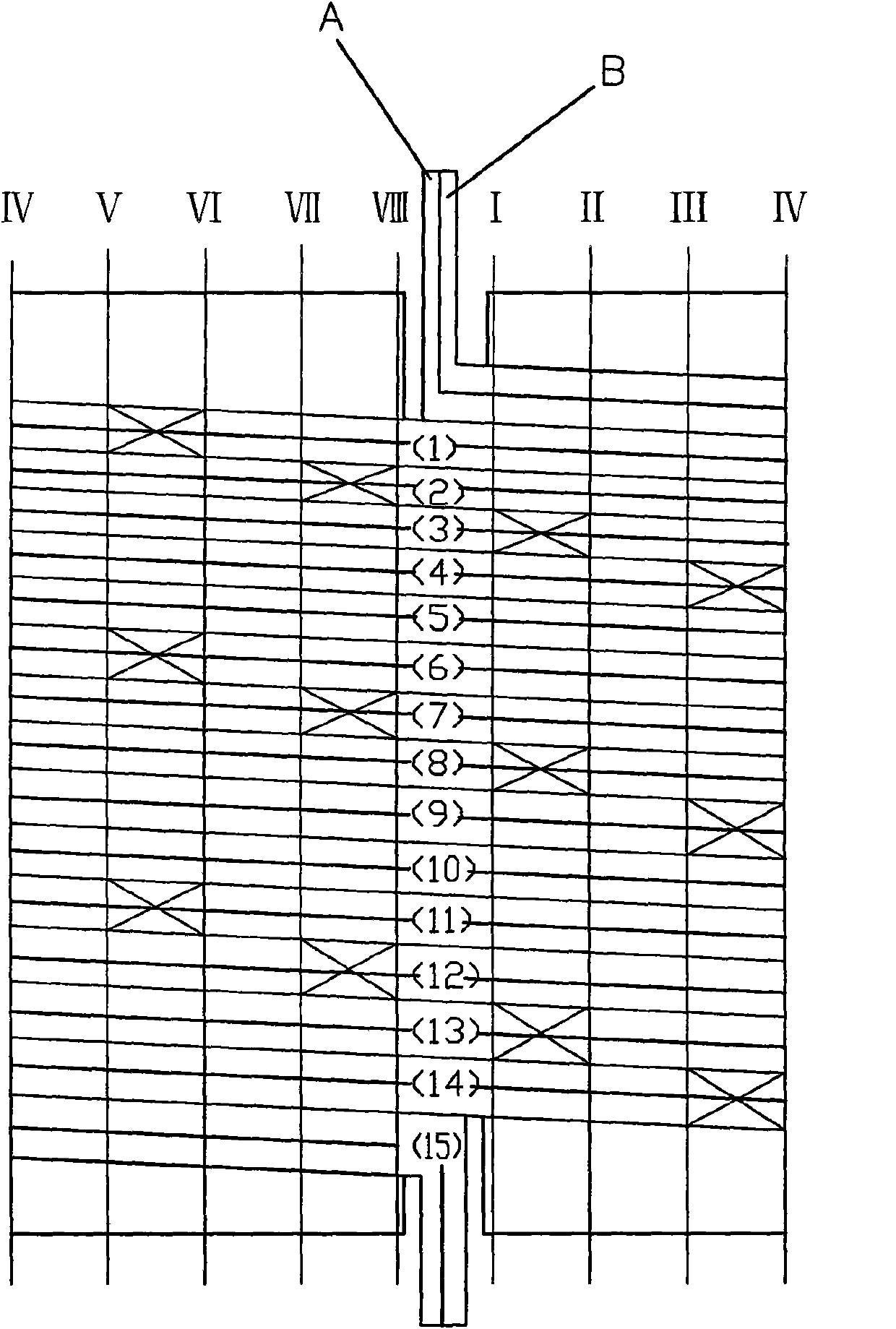 Method for replacing double/quadruple helix coil of transformer with long-circle section