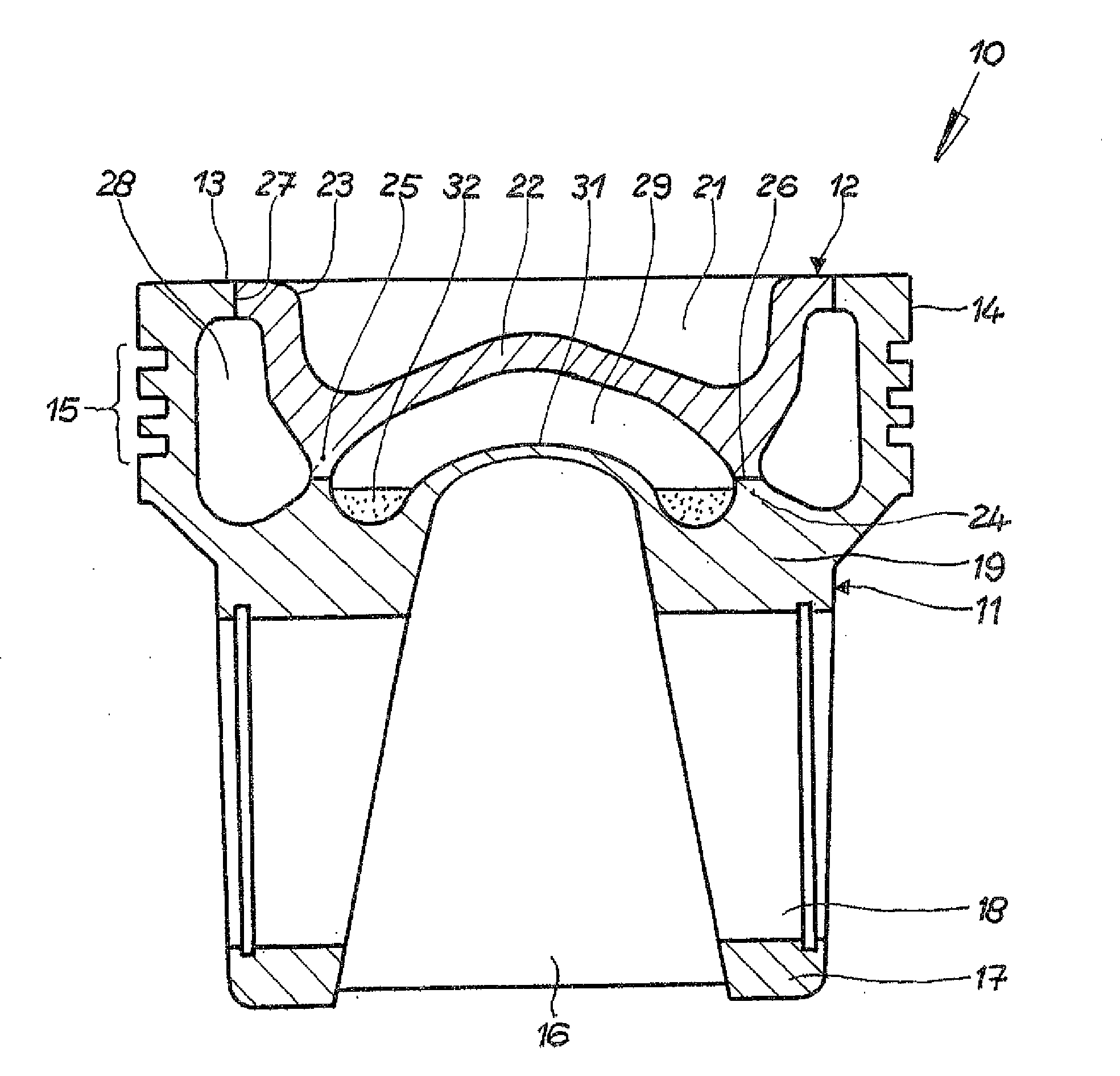 Piston for an internal combustion engine