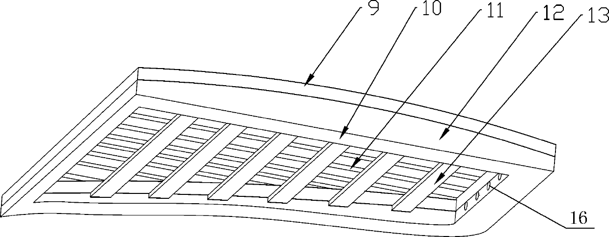 A grand piano soundboard