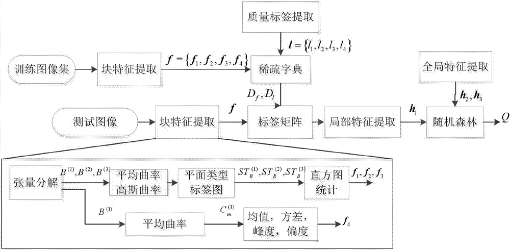 High-dynamic-range (HDR) image quality evaluation method based on tensor domain curvature analysis