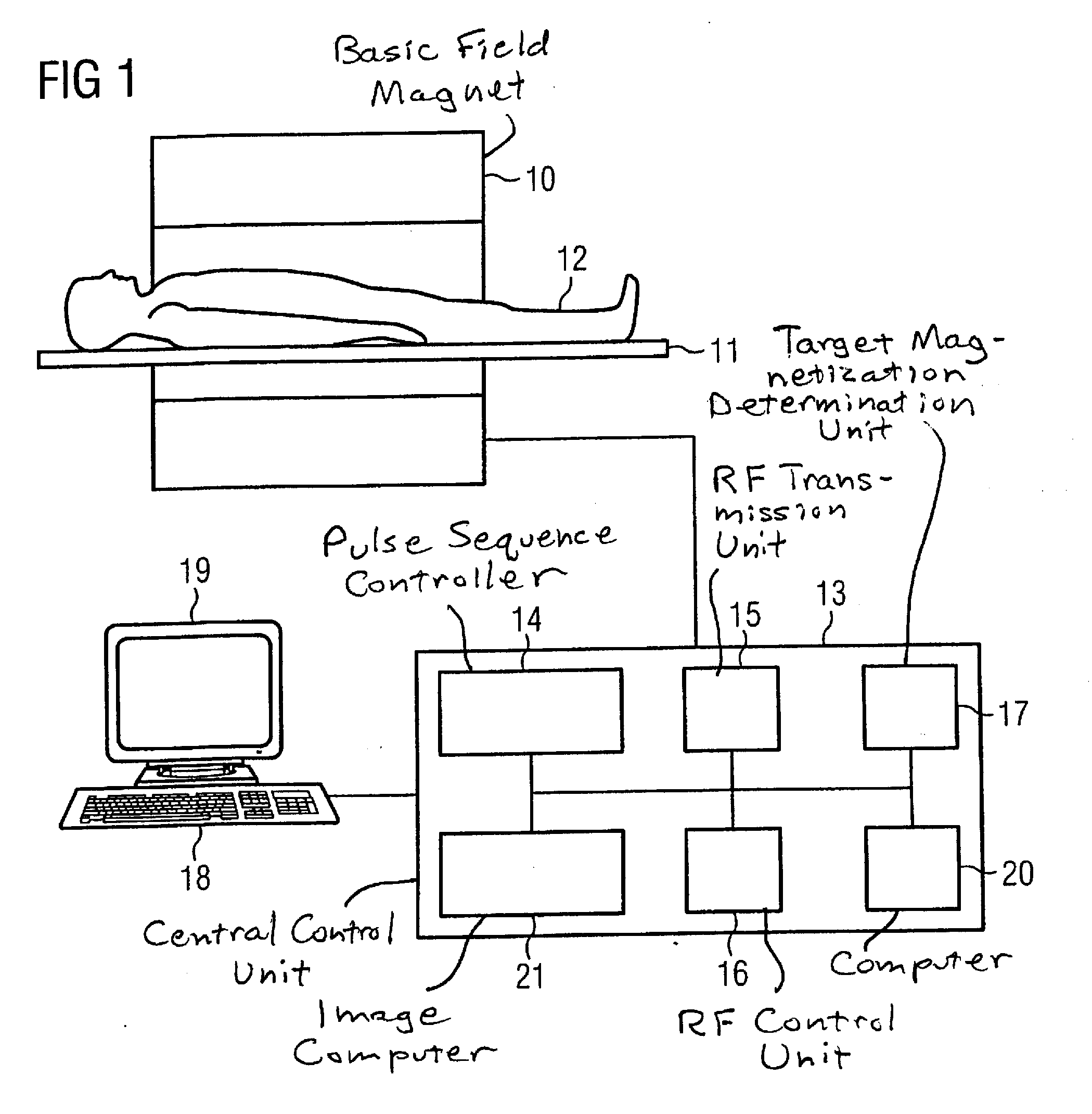 Method to determine a predetermined signal amplitude in mr measurements