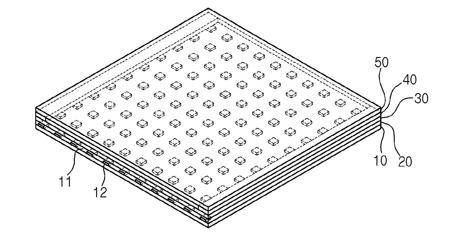 Transparent display board with structure of double layer type and manufacturing method thereof