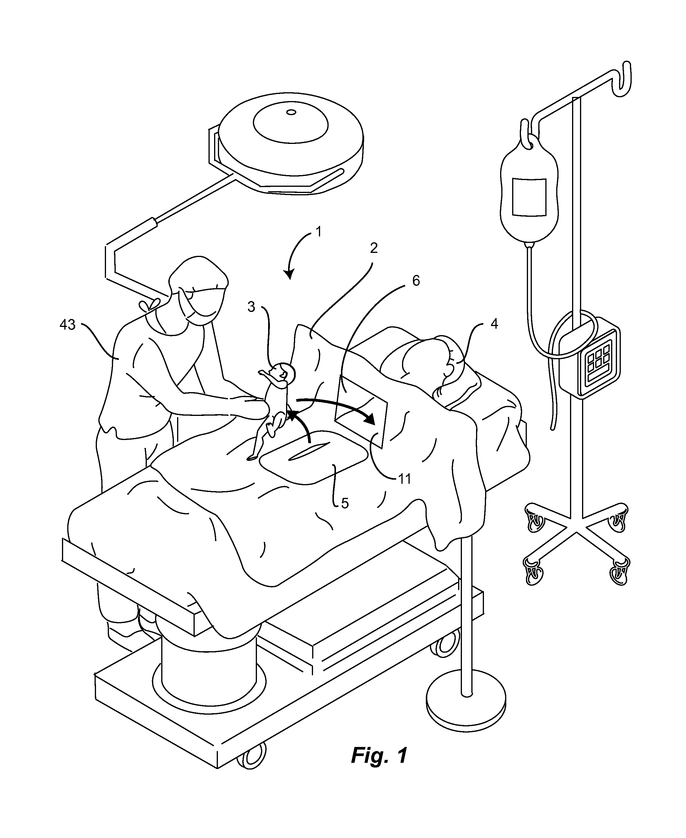 Skin-to-skin contact obstetrical surgical drape