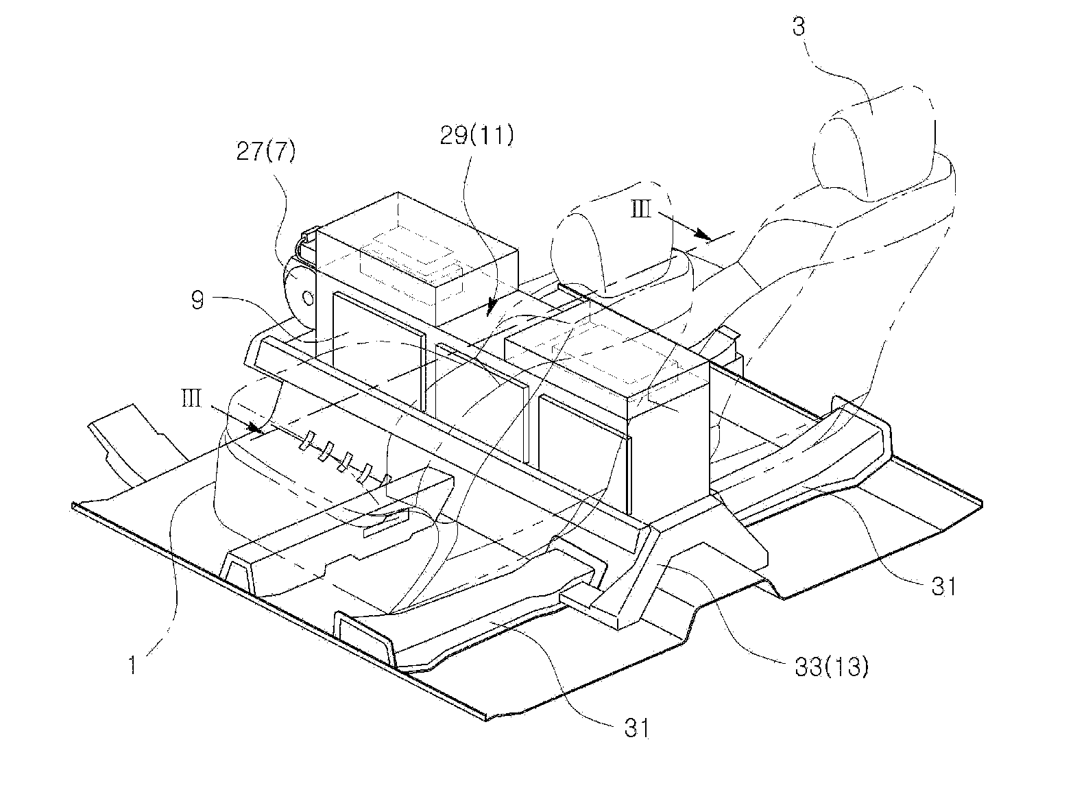 Battery pack mounting structure of vehicle