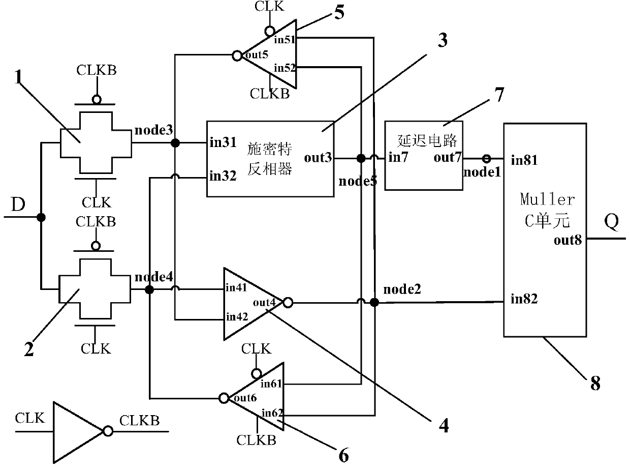 Single event radiation effect resistant reinforced latch circuit