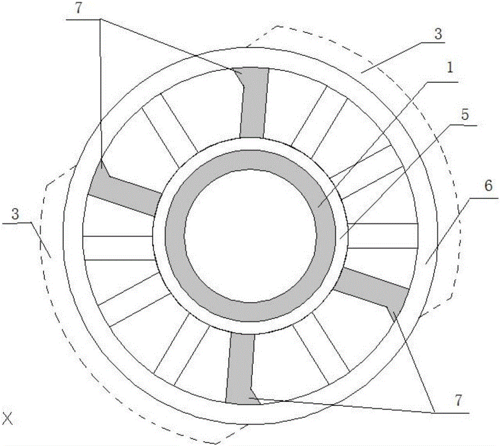 Inner frame of bushing of automobile crossmember