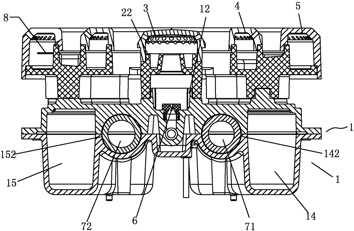 Top-intake three-fire-ring high-power burner capable of adjusting primary air