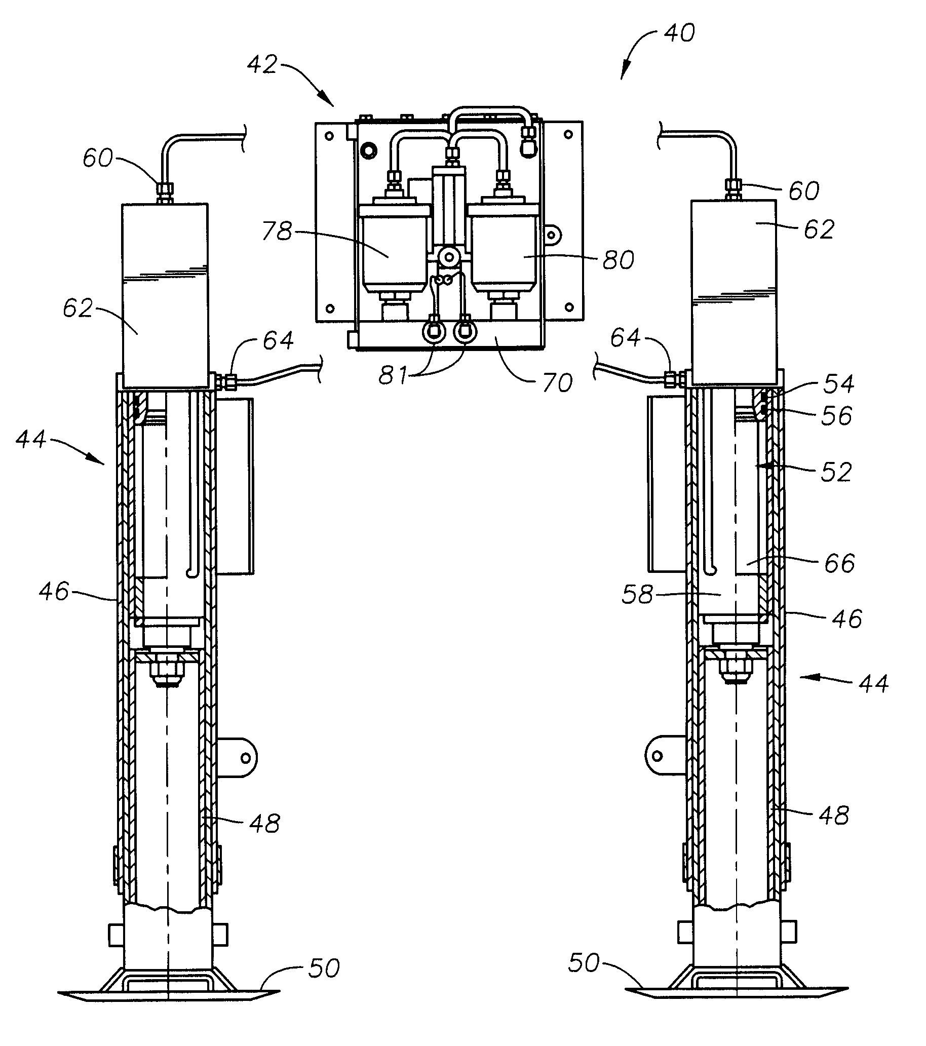 Landing gear control system for trailers