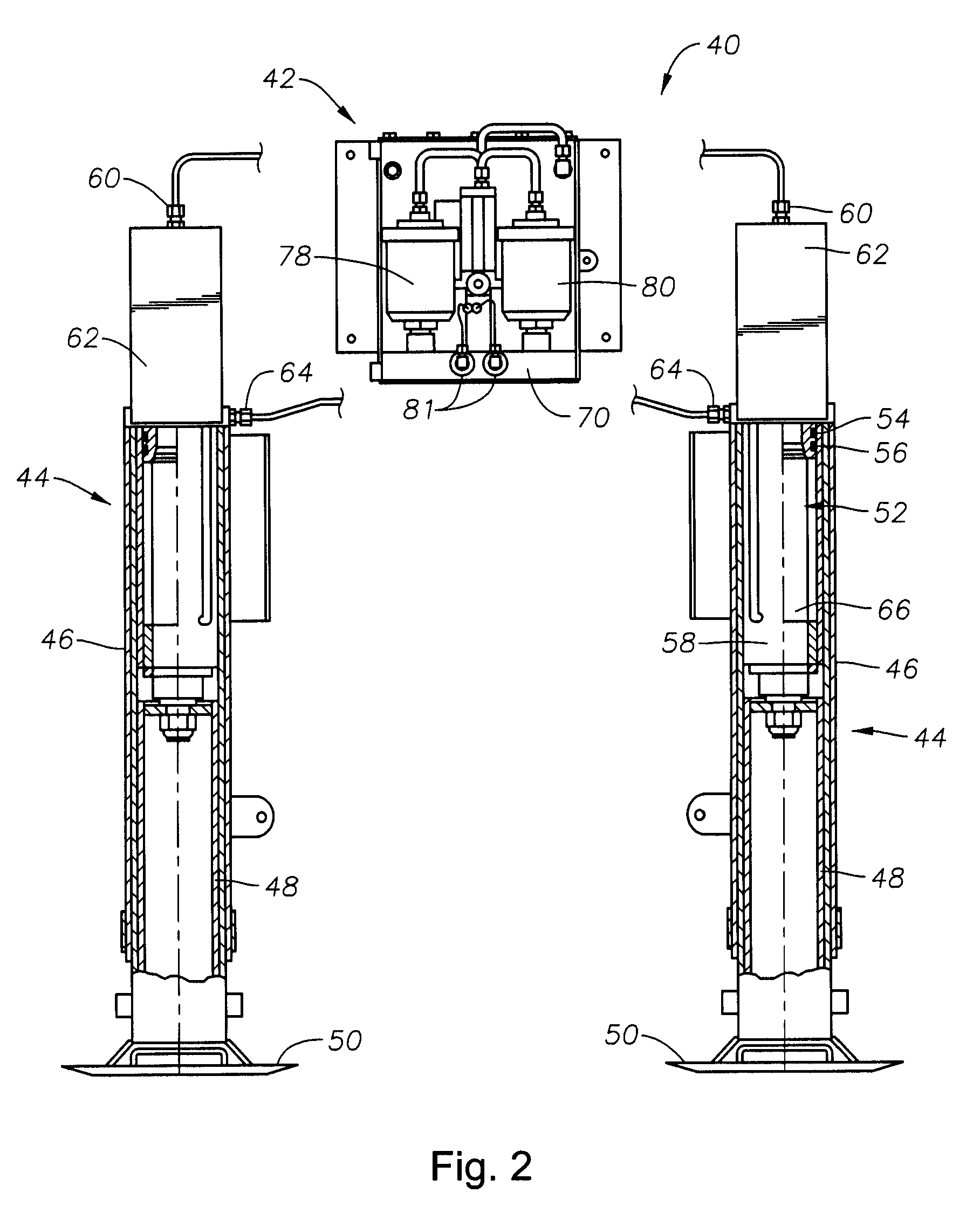 Landing gear control system for trailers