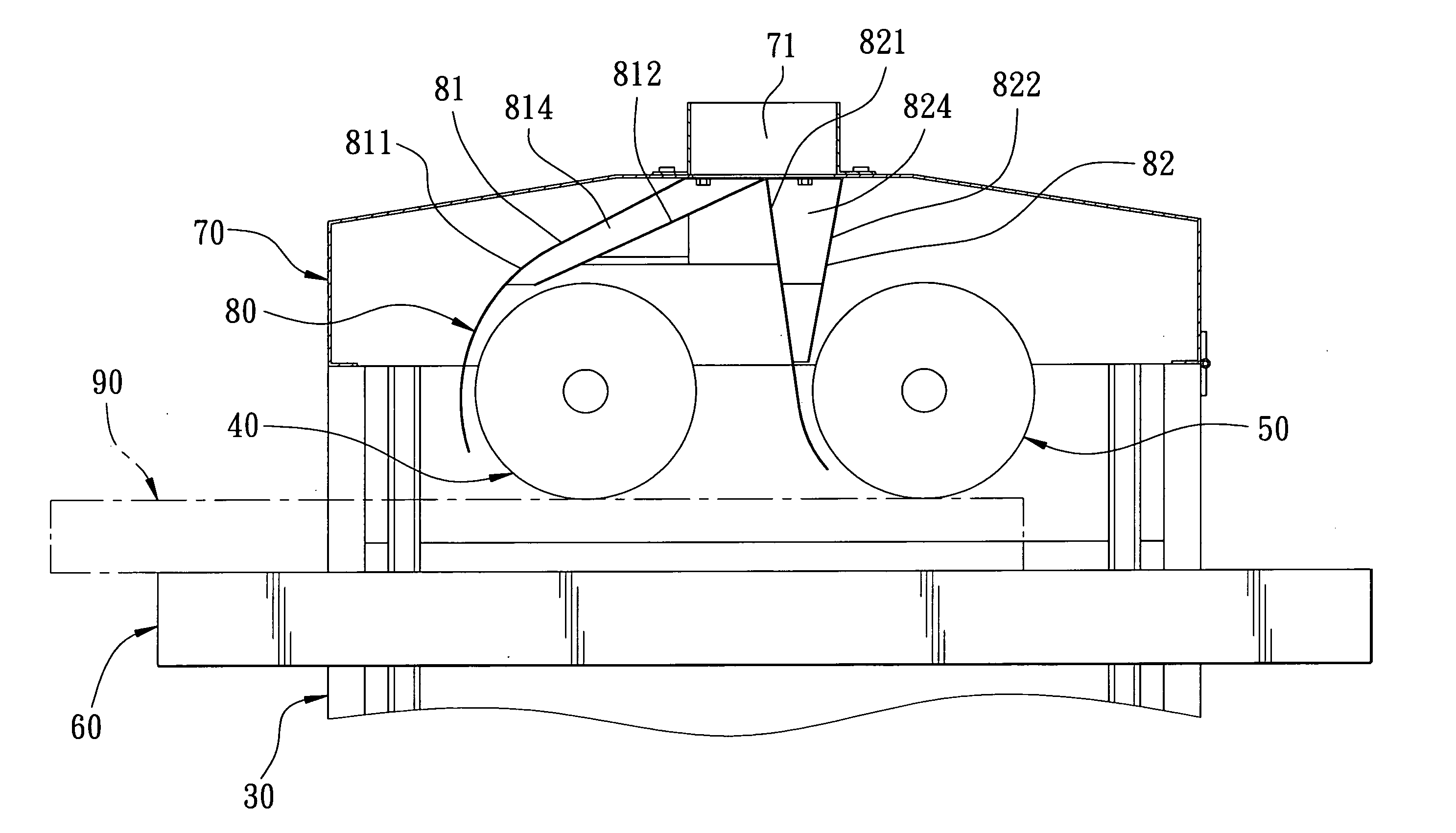 High-efficiency dust collecting device with two gateways